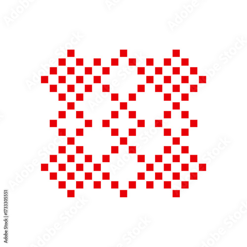 Vector Illustration of Palestinian Traditional Tatreez  Embroidery Pattern