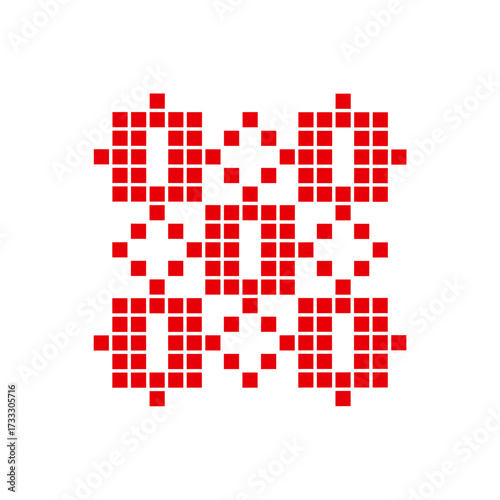 Vector Illustration of Palestinian Traditional Tatreez  Embroidery Pattern