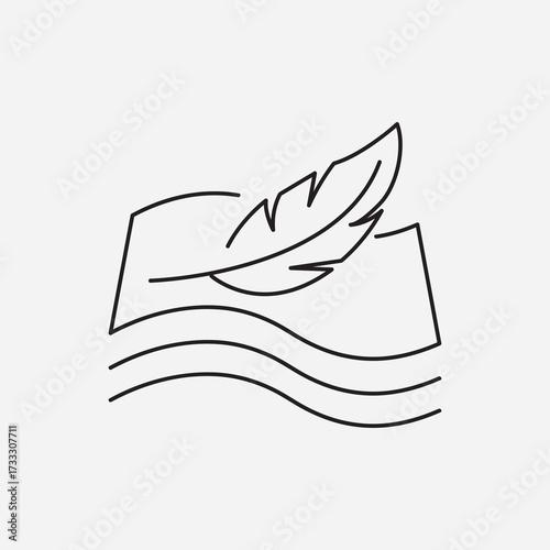 Fabric with feather filler icon set, high comfort structur simple illustration for web and app..eps