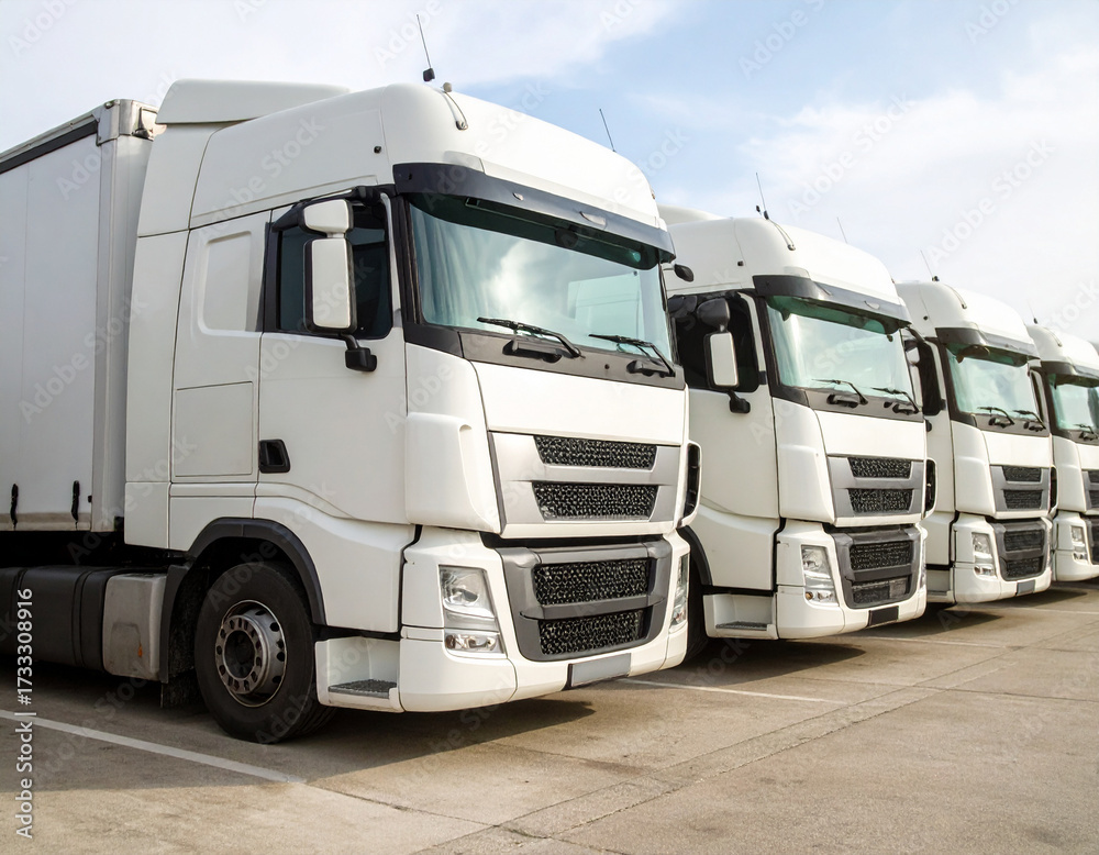 Fototapeta premium TRUCK logistics MOCK UP トラック