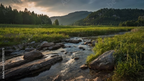 river in the mountains