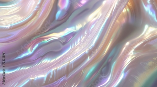 ultra detailed close-up texture of shimmering pearl surface, soft pastel rainbow reflections