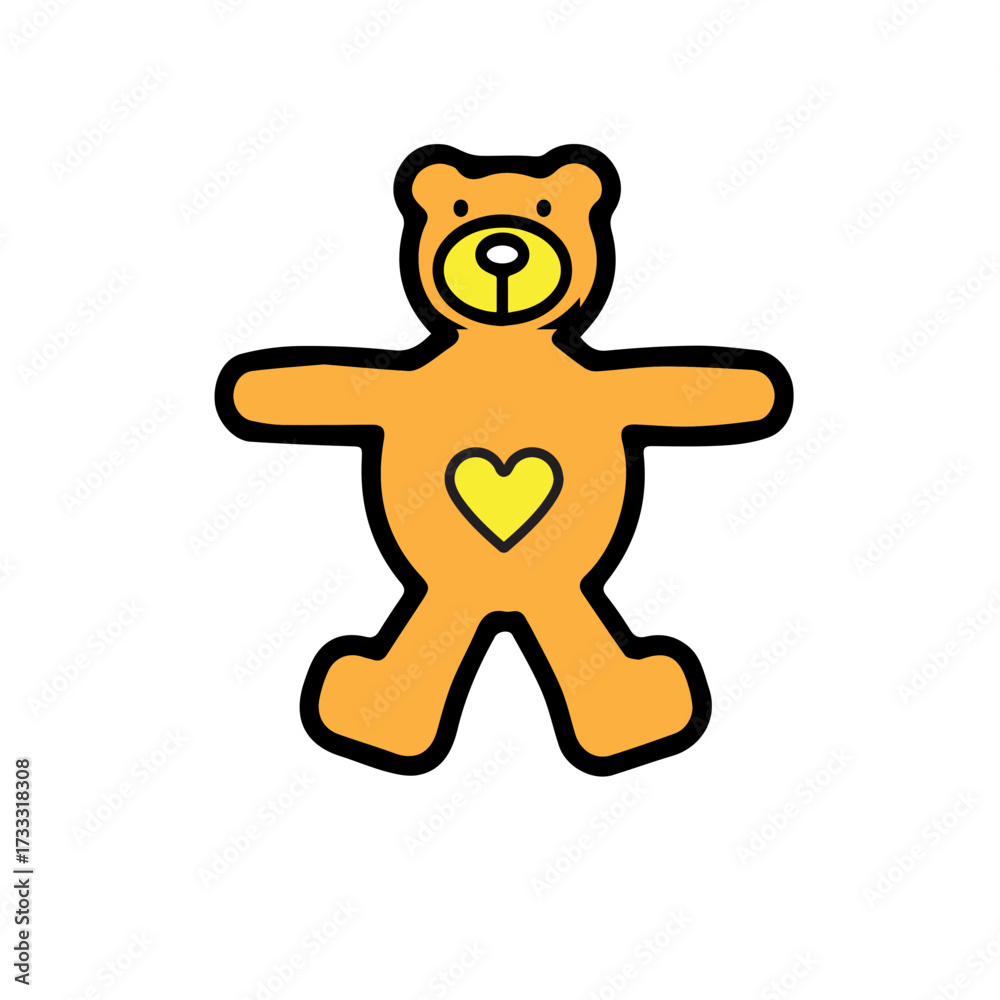 Fototapeta premium Cute Teddy Bear with a Heart