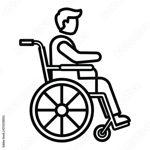 Vector art of handicap symbol of person in wheelchair