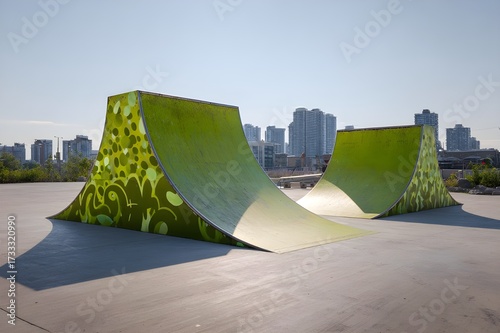 Vibrant Chartreuse Graffiti Tagged Skateboard for Urban Street Style, Skate Culture, and Eye Catching Board Art