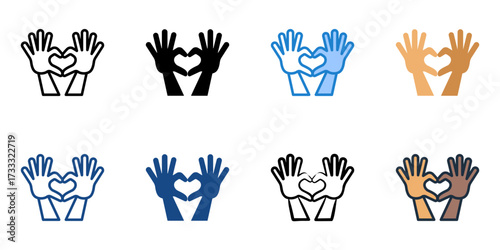 Sisterhood icon set multiple style collection 
