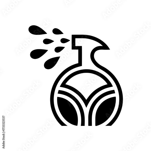 A minimal icon of a spray bottle