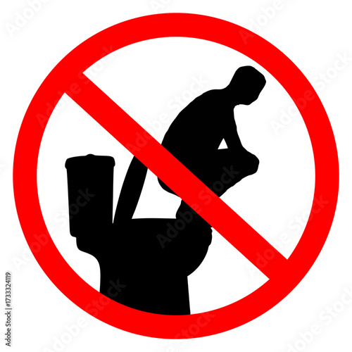 No Squatting on the Toilet Seat