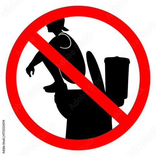 No Squatting on the Toilet Seat
