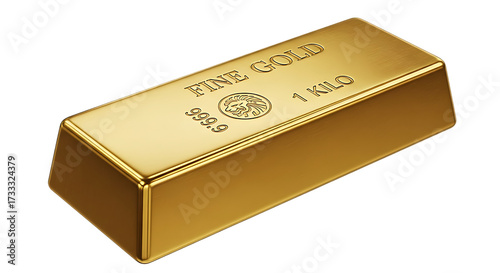 Shiny gold bar with inscriptions against a black background
