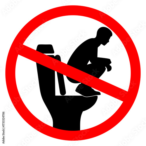 No Squatting on the Toilet Seat