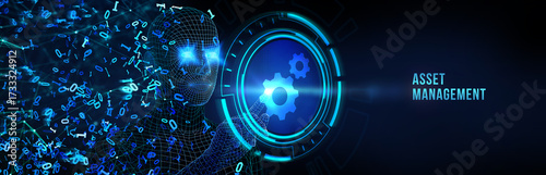 Asset management. Business, Technology, Internet and network concept. 3d illustration