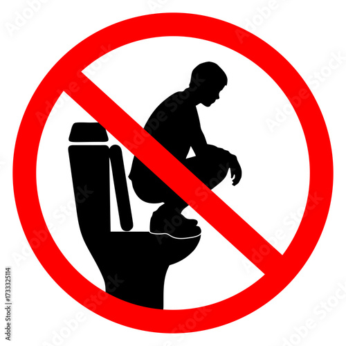 No Squatting on the Toilet Seat