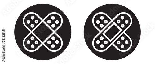 Band aid icon graphic set. trendy stroke. icon graphic set. trendy stroke