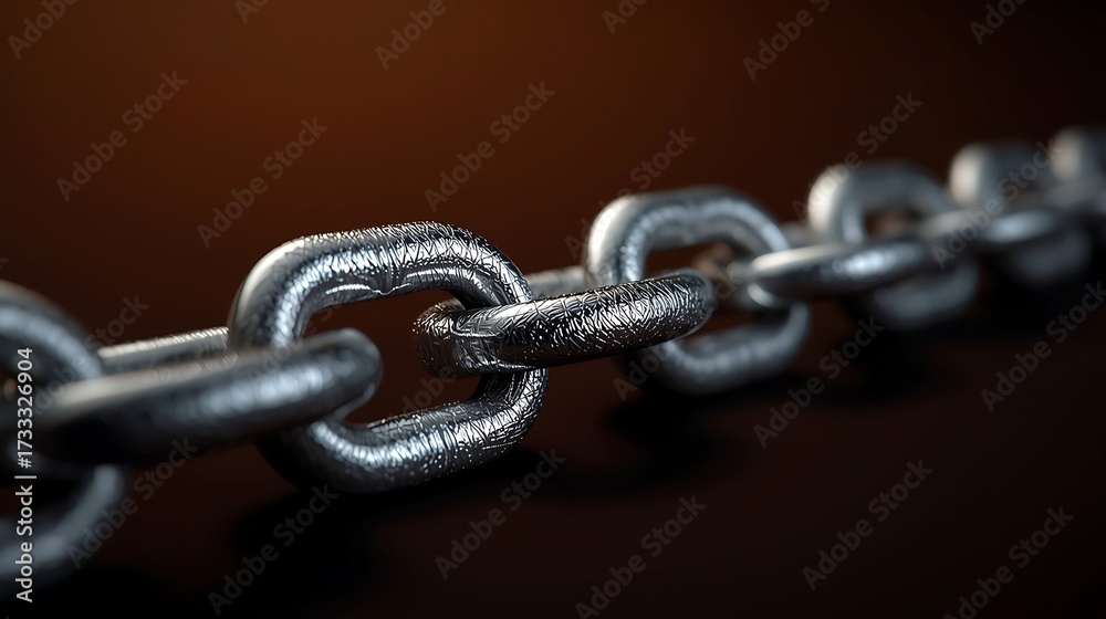 Obraz premium chain , A thick silver chain