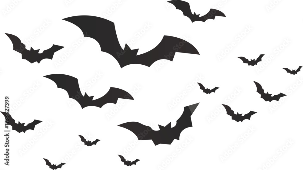 Naklejka premium set of halloween bats