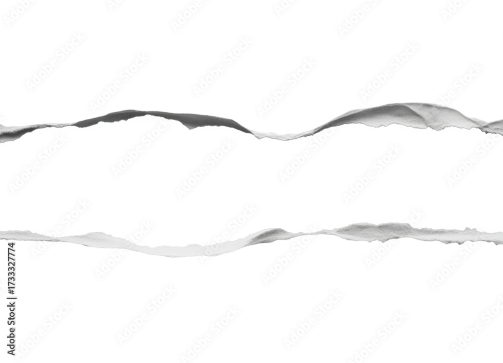 Obraz premium Dynamic torn paper effect showcasing raw edges, perfect for adding texture and depth, offering a unique and versatile design element for creative projects with an edgy and modern feel