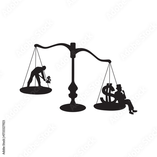 “Balancing Life’s Drama – Justice Scale Silhouette Vector”