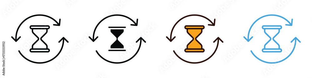 Фотография Anti aging hourglass icon vector