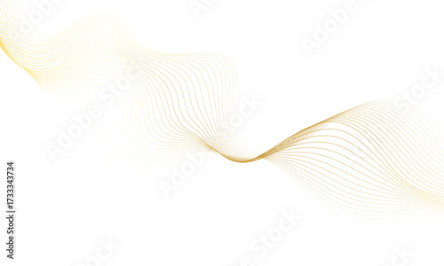 Abstract minimal golden color linear flowing texture curved lines and elegant wave lines background design. 

