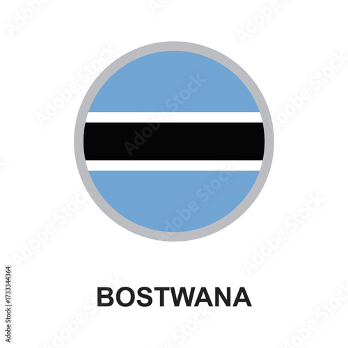 bostwana national flag circular vector design Free Download bostwana national flag circular vector design - GFXLoad