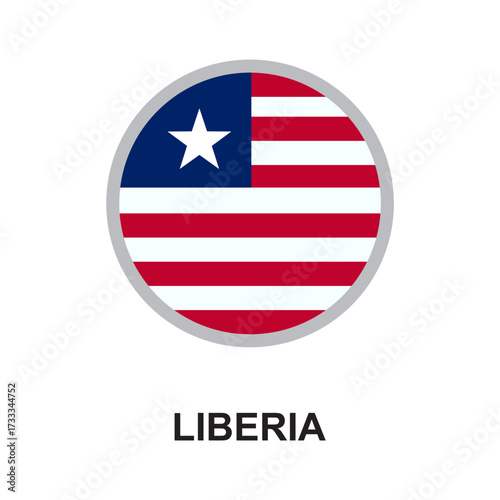 Free Download liberia national flag circular vector design - GFXLoad