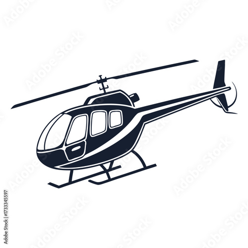 helicopter isolated on white
