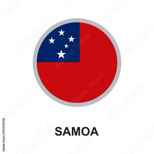 Free Download samoa national flag circular vector design - GFXLoad