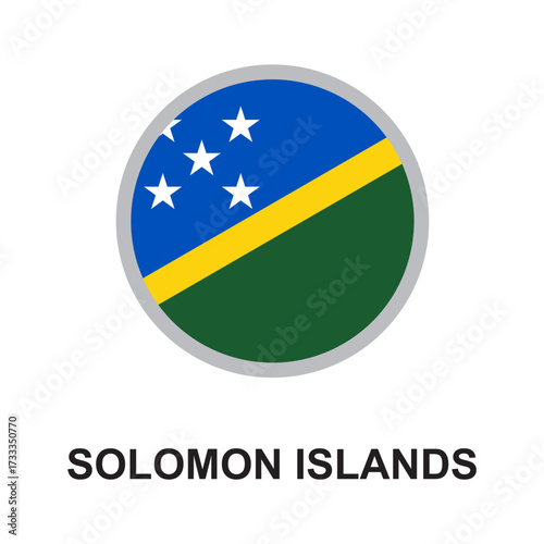 solomon islands national flag circular vector design