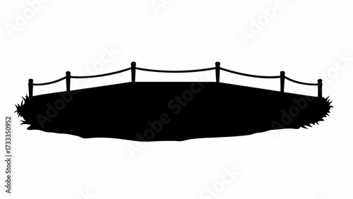 Serene silhouette of a charming bridge, perfect for nature scenes, peaceful landscapes, and tranquil design projects seeking a touch of simple elegance