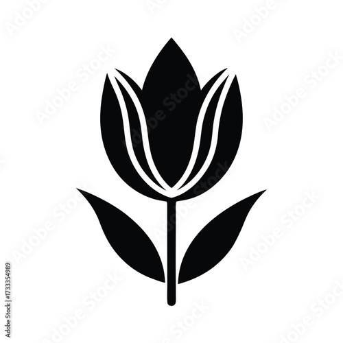 Tulip Flower Icon Vector Illustration