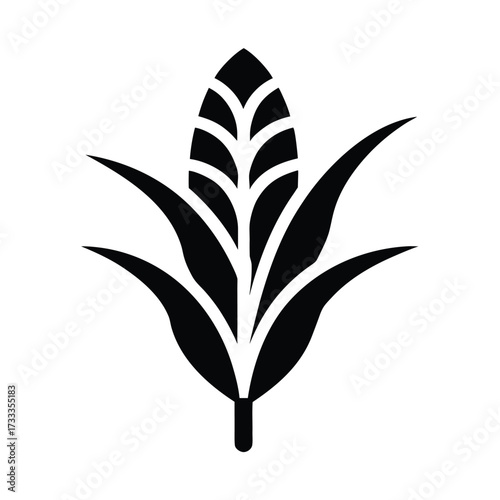 Corn Stalk Icon Vector Illustration