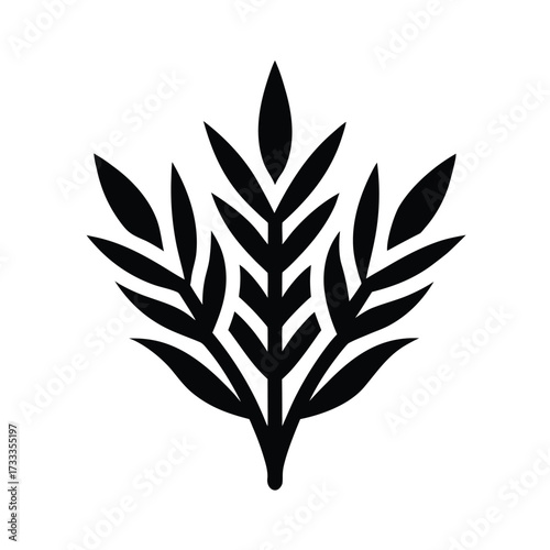 Rice Plant Icon Vector Illustration