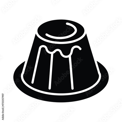 Panna Cotta Icon Vector Illustration