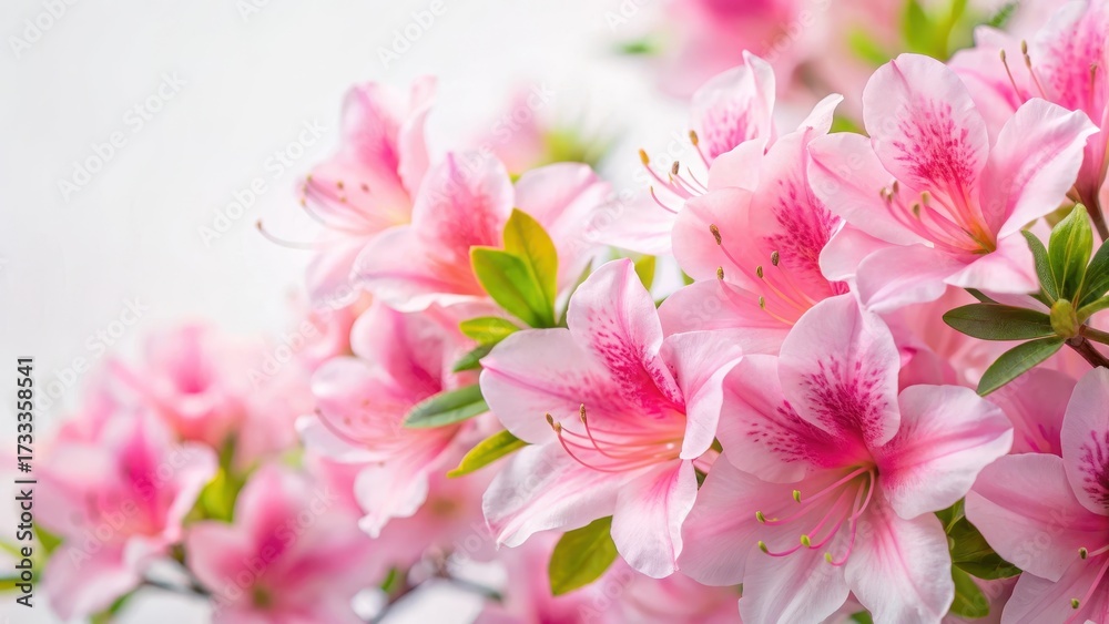 Obraz premium Delicate pink Azalea flowers with intricate details and soft petals