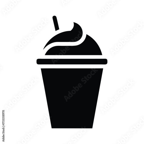 Granita Cup Icon Vector Illustration