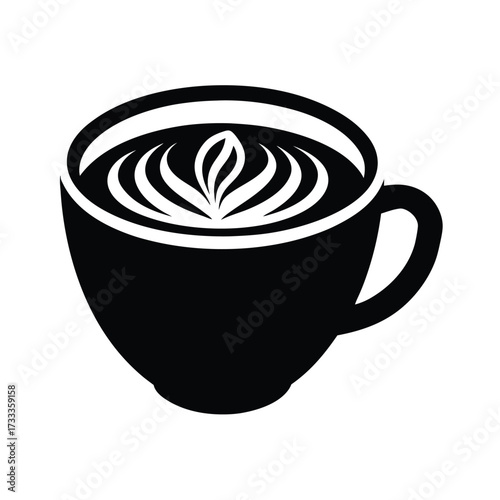 Latte Cup Icon Vector Illustration