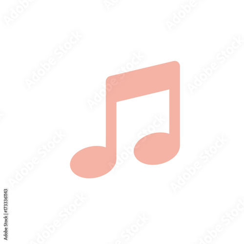 Simple yet elegant design featuring a single eighth note in a subtle warm tone, embodying the essence of rhythm, musical expression, and sonic creativity