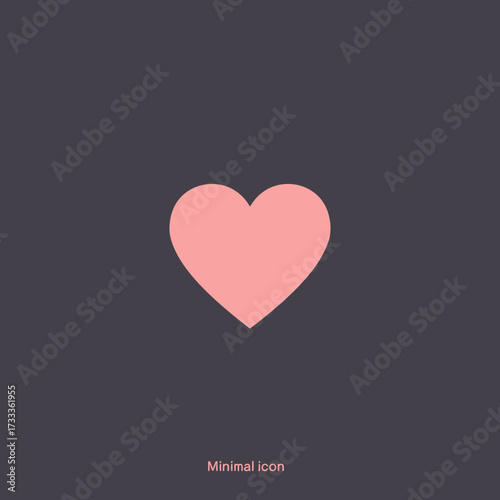 A universally recognized pink heart icon, symbolizing love, affection, and warm emotions. This minimalist graphic is perfect for digital designs, social media, and user interfaces