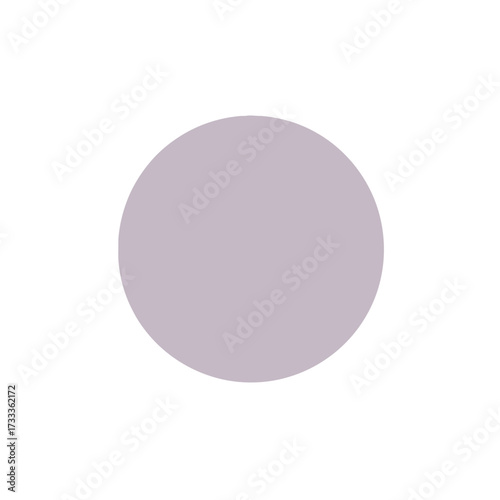 A pastel purple circle representing a soft, muted color palette and a simple, abstract geometric shape on a clean white background, perfect for design elements or backgrounds