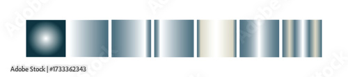 Abstract gradient patterns with varying intensity and color transitions, from dark teal to light grey and white, isolated on transparent background
