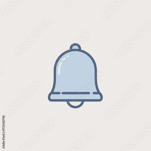 Iconic Bell Notification Illustration Simple Design for Alerts and Reminders