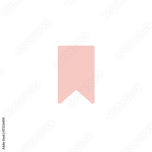 Pastel Bookmark Icon Simple Design for Reminders and Favoriting Content
