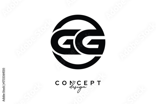 GG Creative Circle Monogram Logo Design – Modern Branding Concept