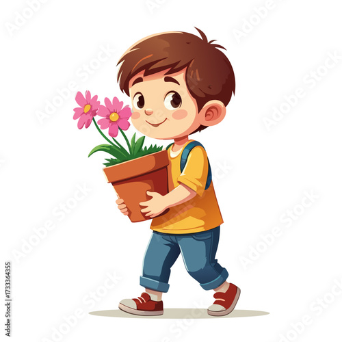 cartoon, child, book, vector, school, boy, illustration, reading, student, education, kid, woman, people, read, childhood, art, smile, flower, learning, person, kids, drawing, studying, computer, fun