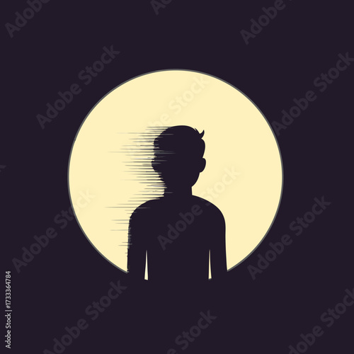 vector silhouette of a man