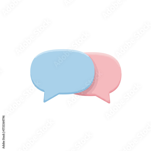 Conversation Bubbles A Pastel Icon for Communication and Messaging, Symbolizing Dialogue