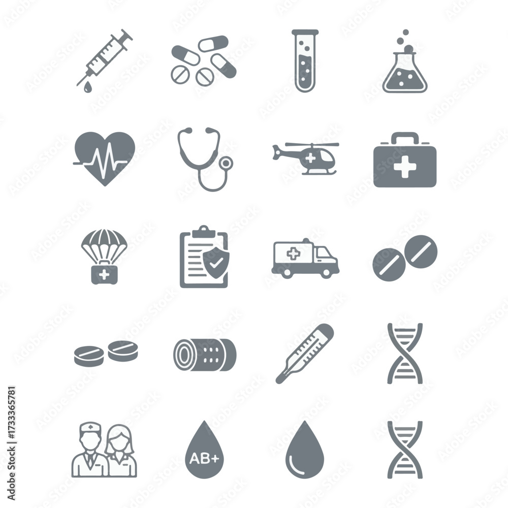 Fototapeta premium medical icons set