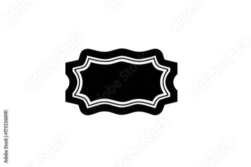 Simple White Frame On Black Background