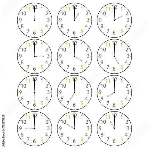 Simple Wall Clock Illustration/シンプルな時計のイラスト